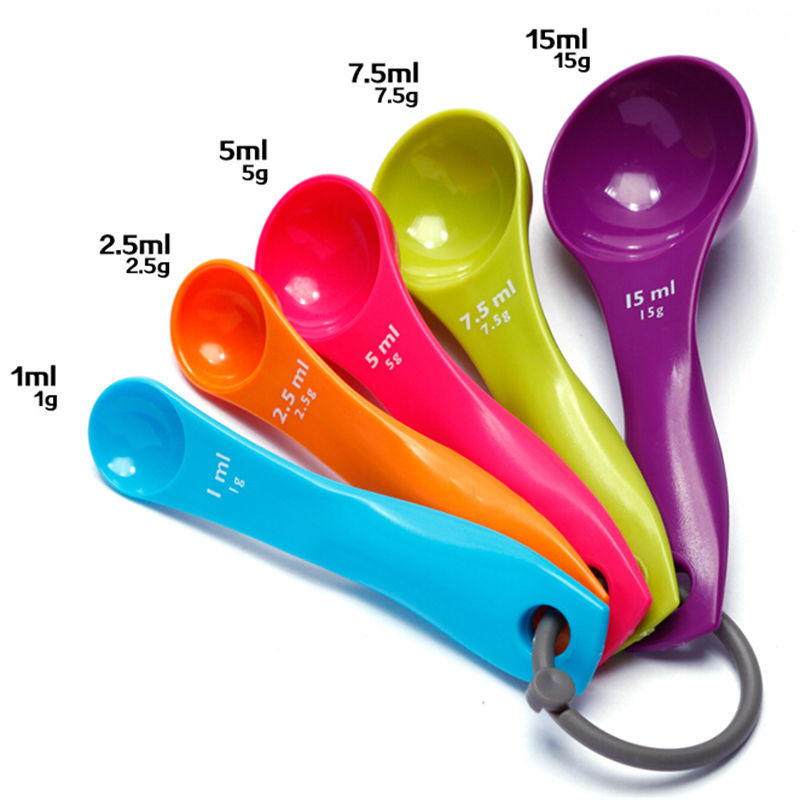5Pcs Salt Oil Spoon Lovely Kit - Home Cooking Utensil Set 评论和价格