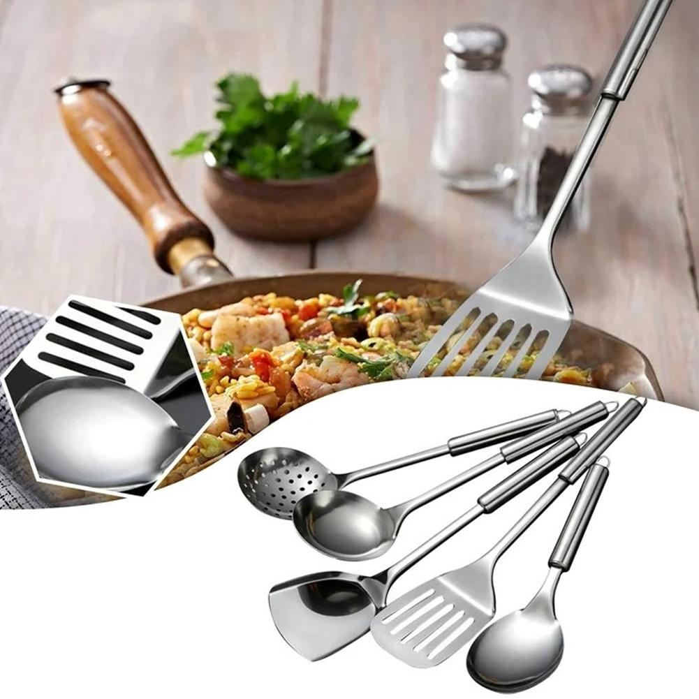 5PCS/SET Stainless Steel Pract - Home Cooking Utensil Set 评论和价格