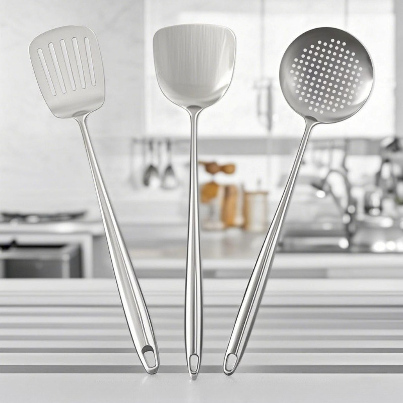Food Stainless Steel Wok Spatu - Home Cooking Utensil Set 评论和价格