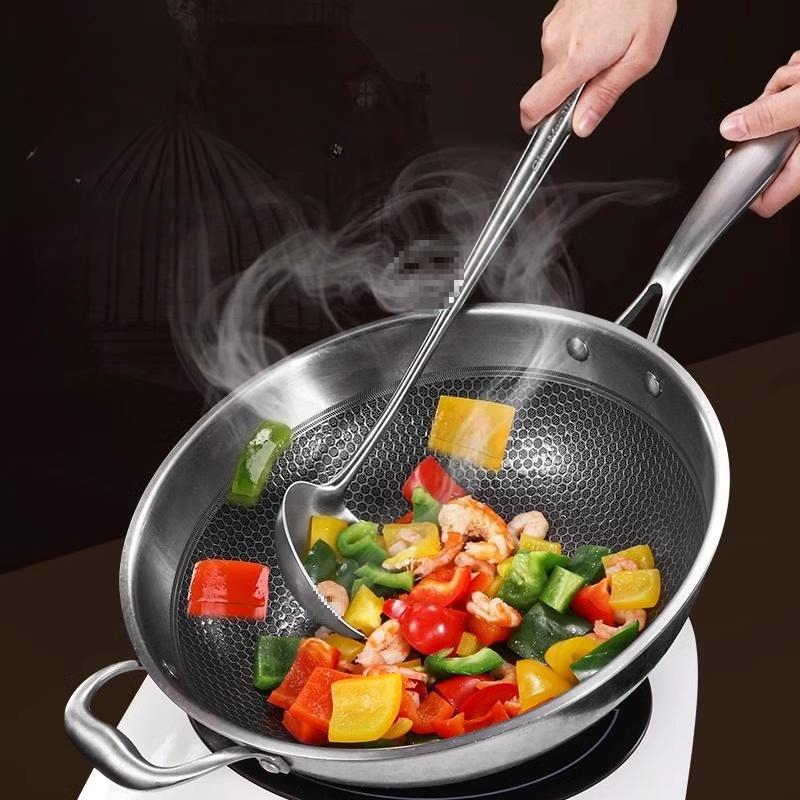 Food Stainless Steel Wok Spatu - Home Cooking Utensil Set 评论和价格